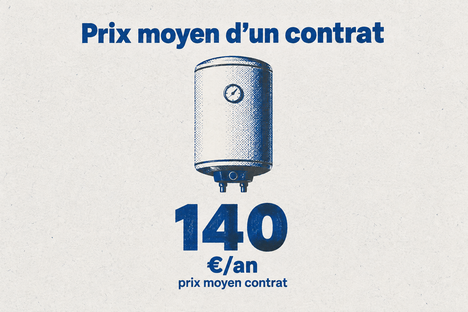 Le prix moyen d'un contrat d'entretien de chauffe-eau électrique est de 140 euros par an.